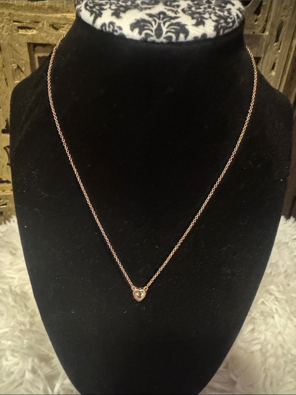 Delicate Rose Gold Heart Pendant Necklace KATE SPADE